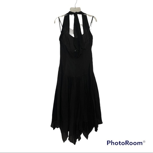 Vintage Roberta California Gauze Halter Dropped Waist Handkerchief Dress 9/10 - Picture 2 of 7